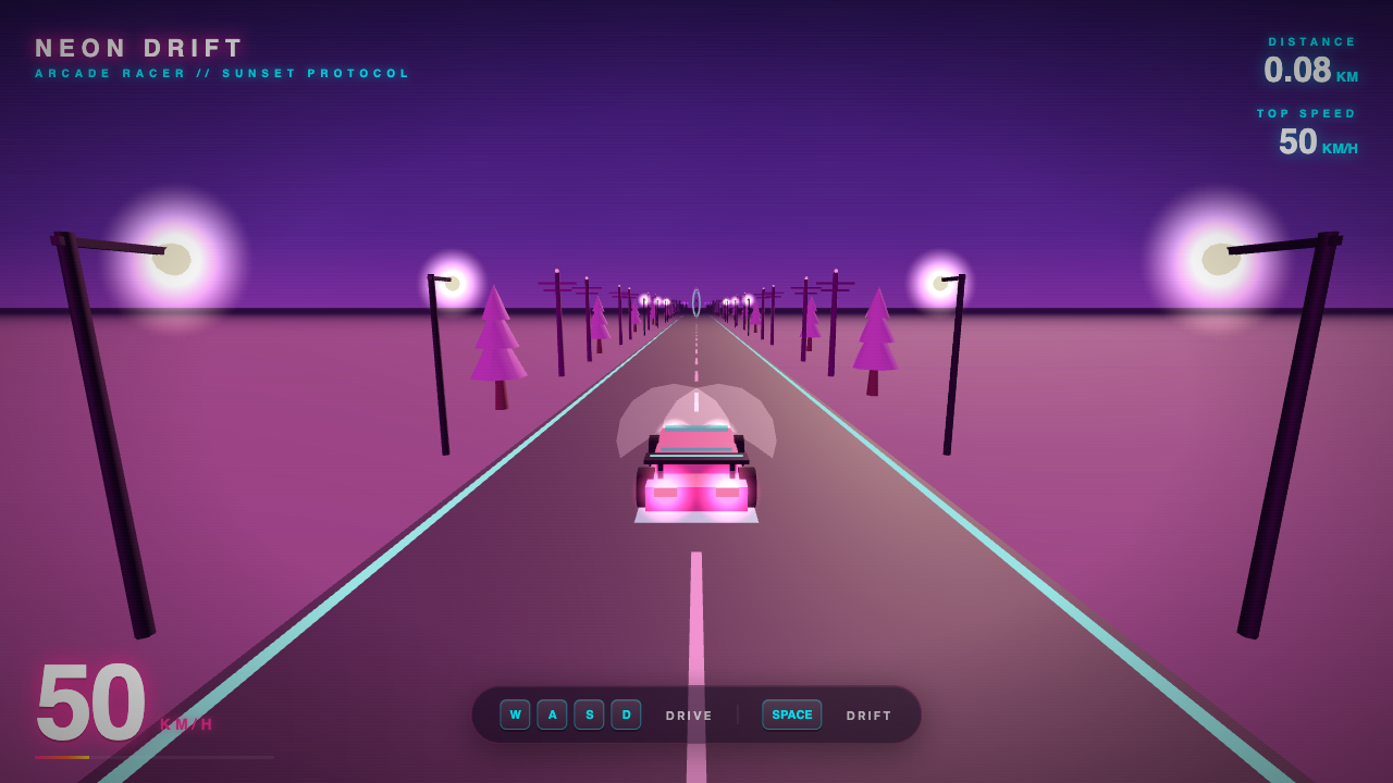 3D racing game built by GLM 5.2