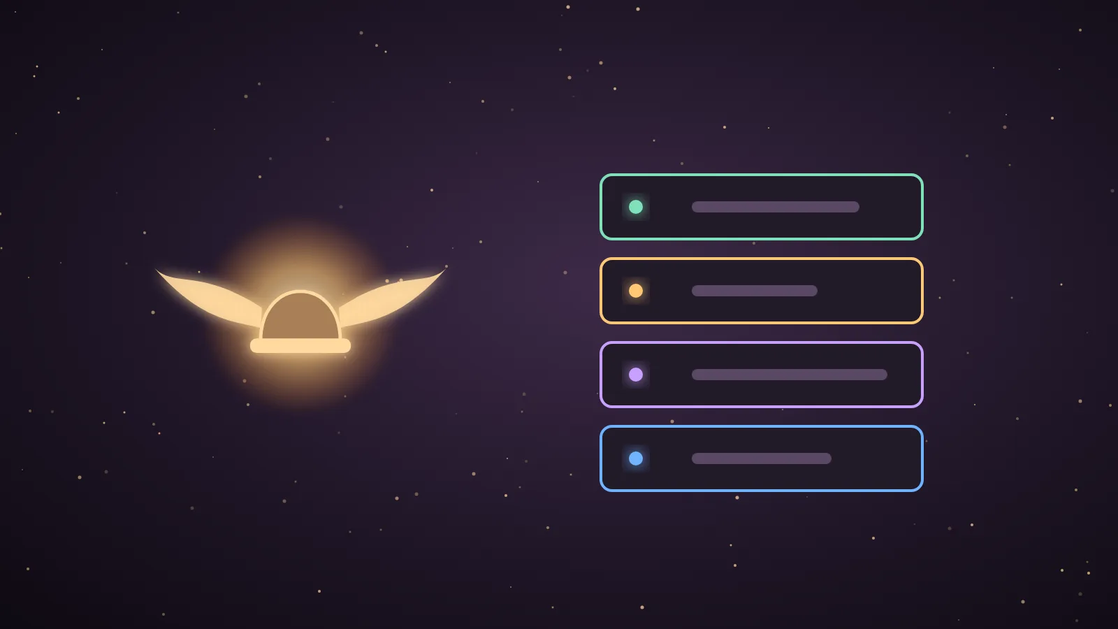 A glowing agent at a central console wired to six labelled rooms, a terminal, a brain, a globe, a browser window, a filing cabinet and a server rack, on a dark aubergine dashboard