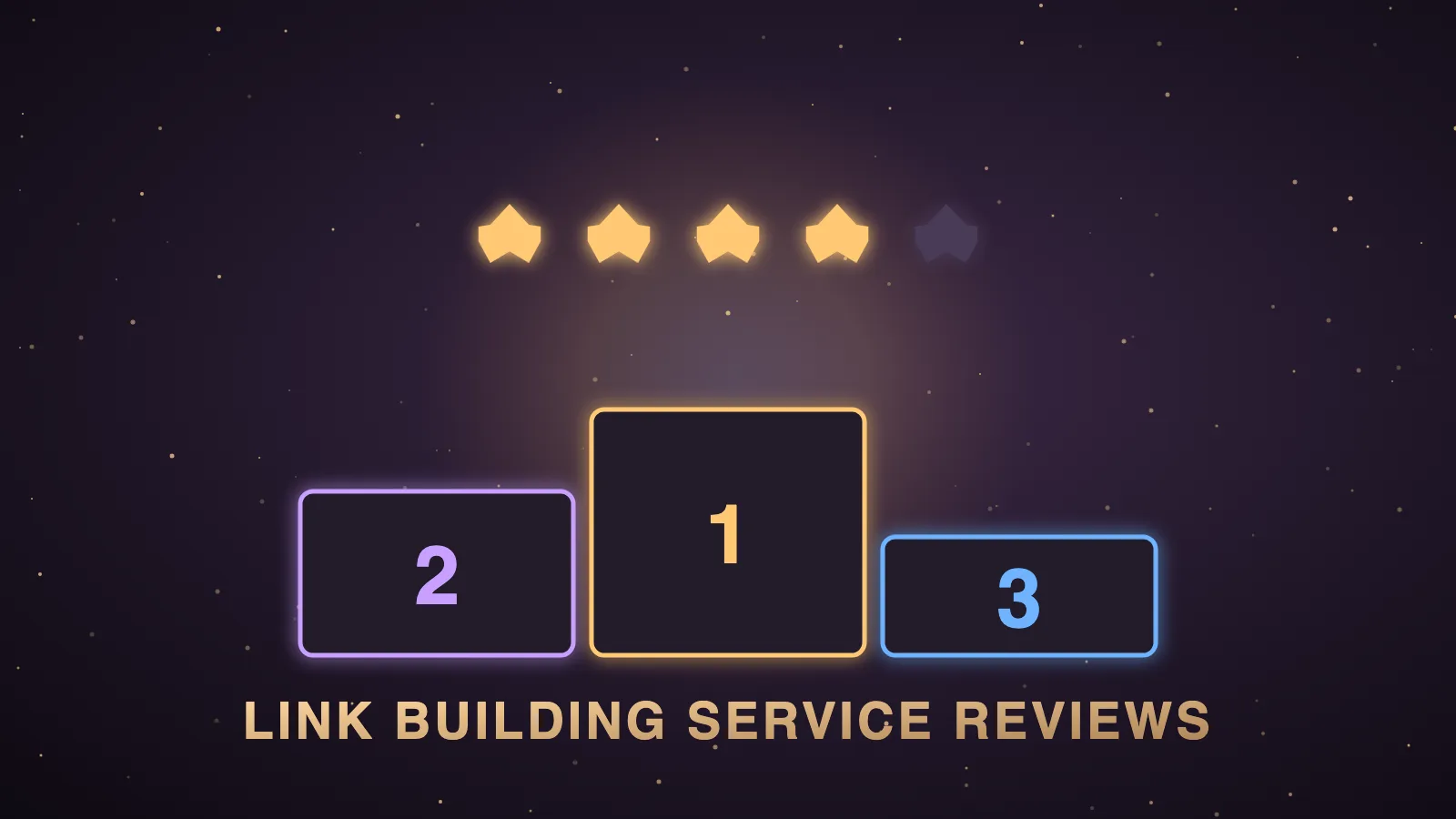 A dark dashboard where small agent icons pull review cards, video thumbnails and case study charts into one shared memory panel, with one provider card highlighted in gold at the top of a ranked column