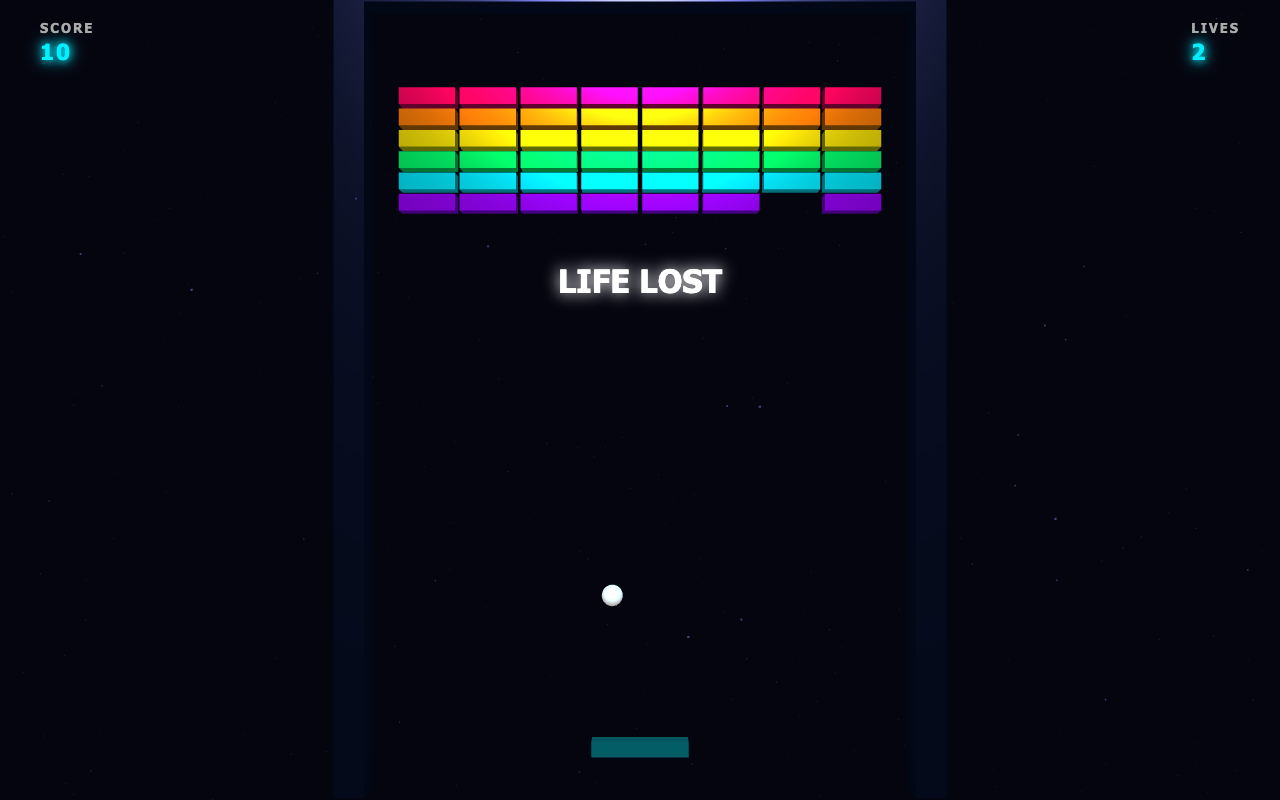 Playable neon Breakout built by Kimi K2.7