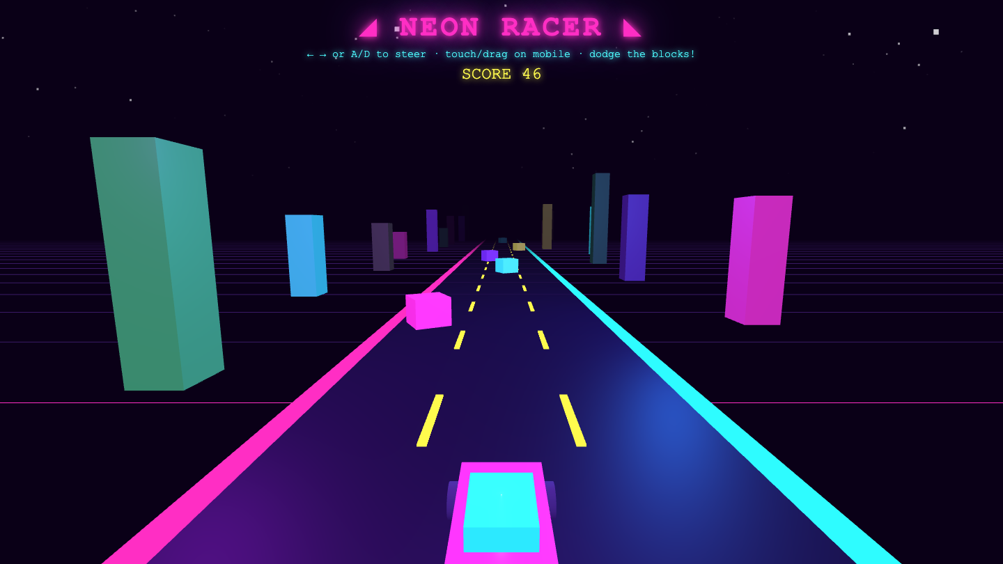Claude Fable 5 build of Neon Racer