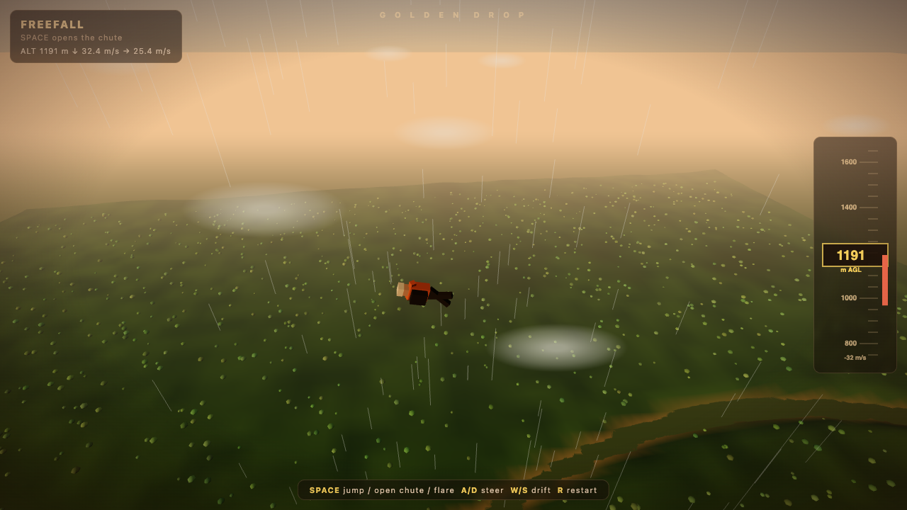 Claude Fable 5 build of Parachute Drop