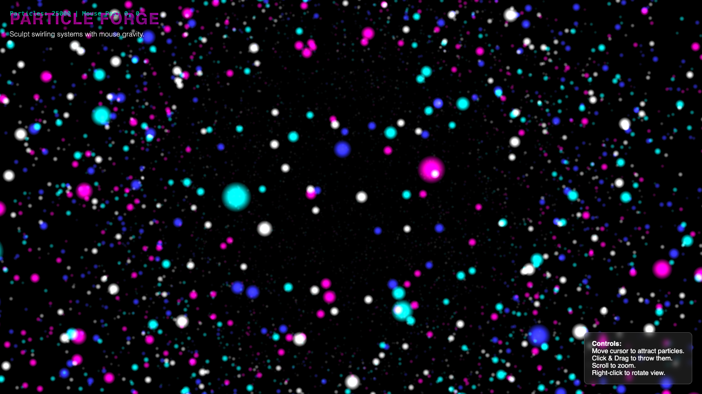 A colourful interactive particle system