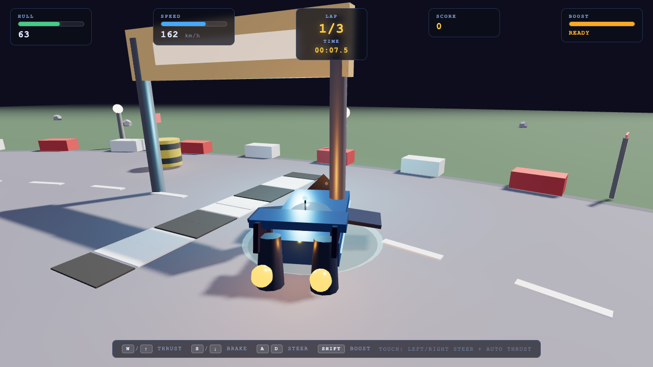 DeepSeek V4 Pro build of 3D Racer