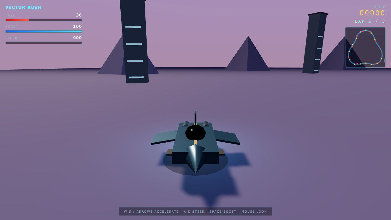 Grok 4.6 build of 3D Racer