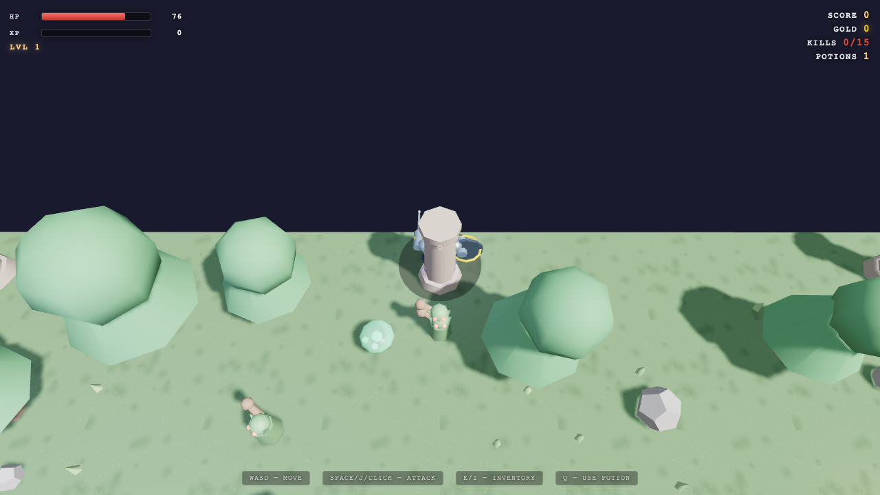 DeepSeek V4 Pro build of Top-down RPG