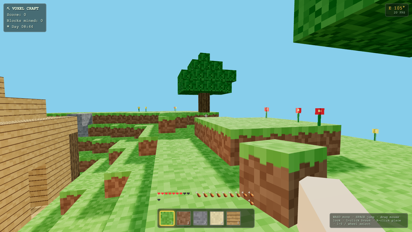 Claude Fable 5 build of Voxel Craft