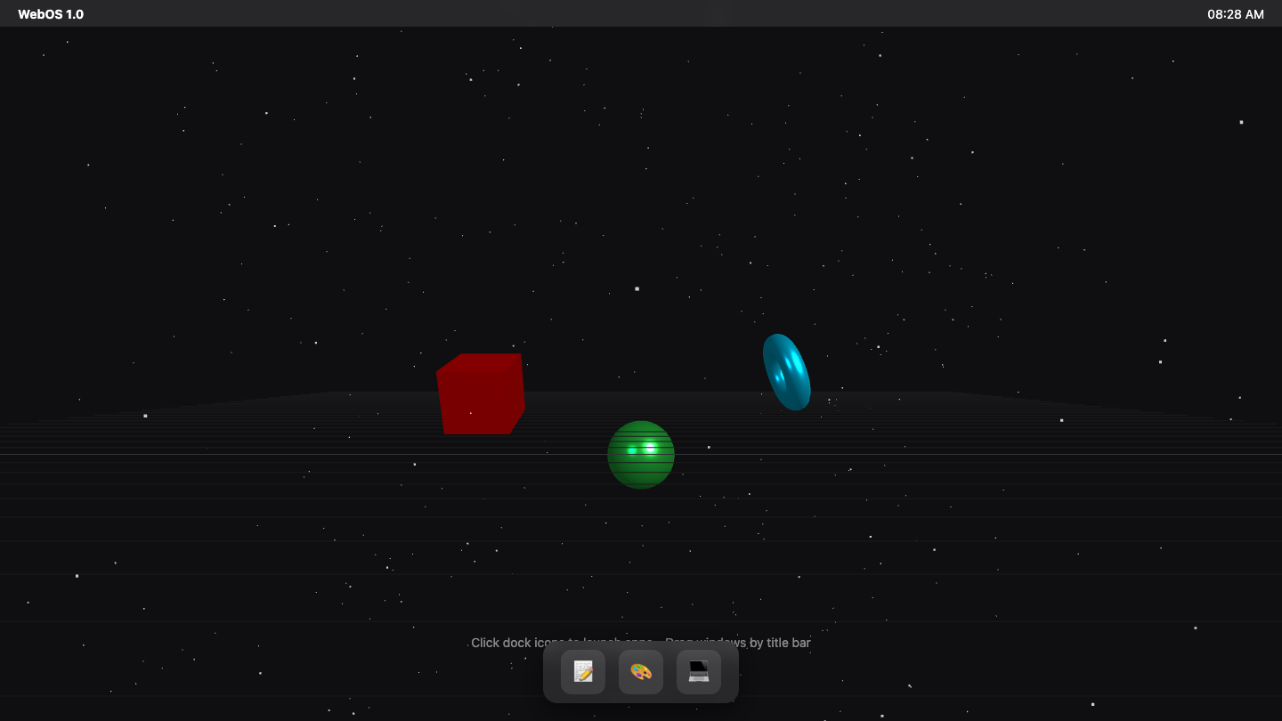 A desktop-style web OS with windows