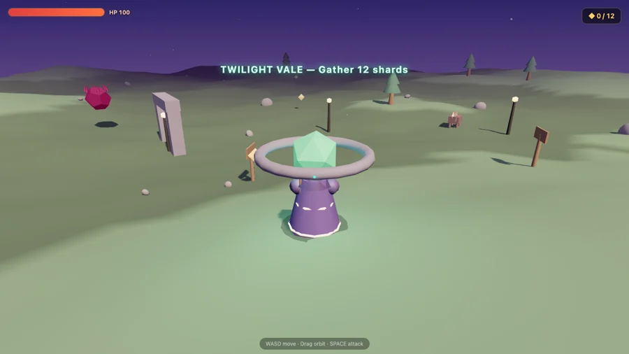 Twilight Vale — one-shot build by DeepSeek V4 Flash