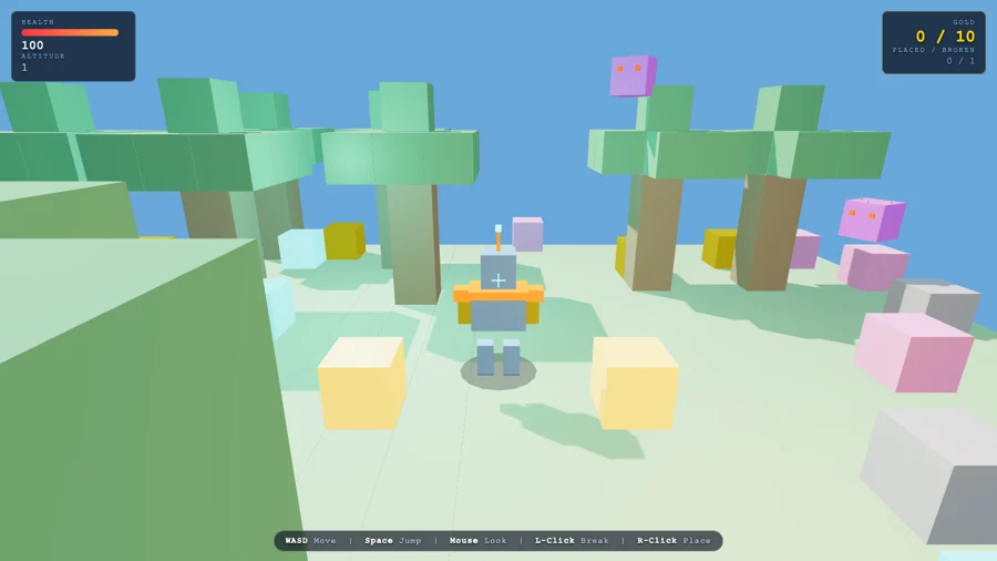 Voxel Craft — one-shot build by DeepSeek V4 Flash