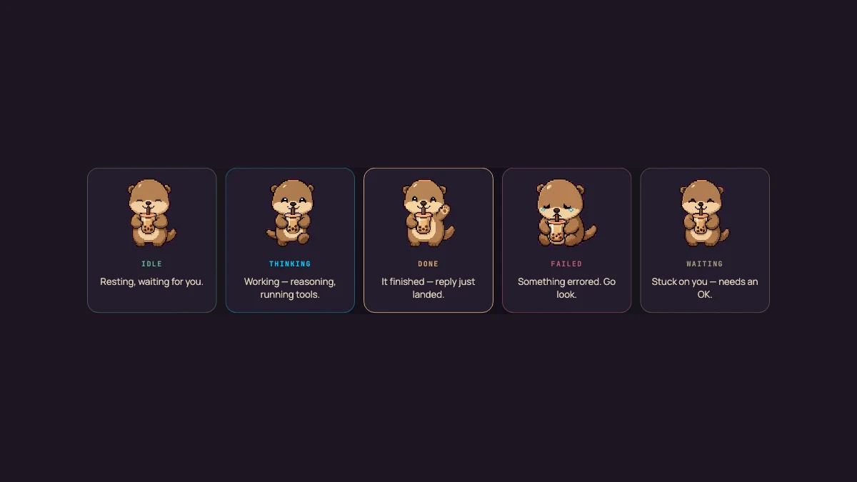 The Hermes Agent Sidekick — your AI agent gets a pixel pet that shows what it's doing