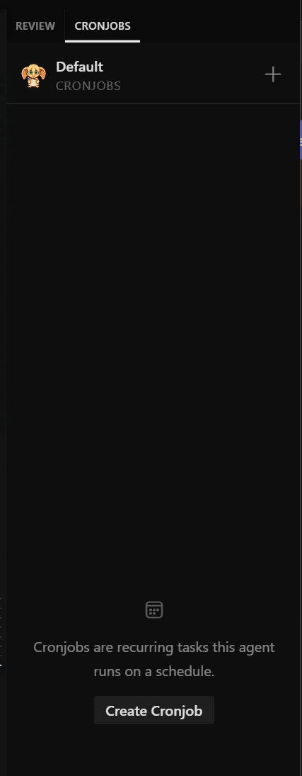 The Routines pane of the official Hermes Bot Mode plugin, showing recurring jobs attached to a bot