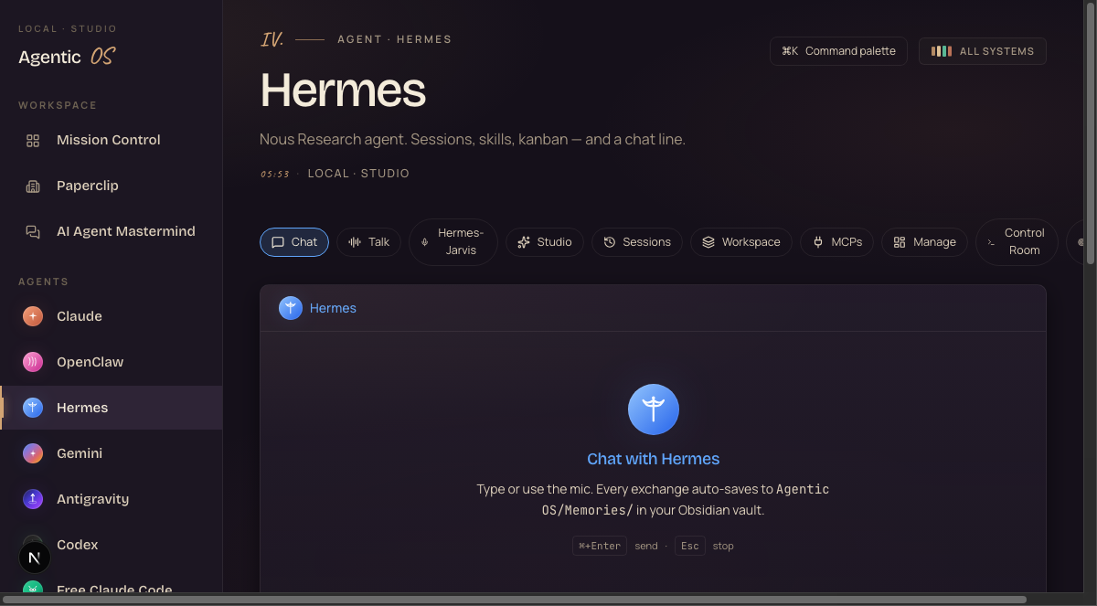 Hermes Desktop on Ollama — One Command, A Full Agent Army