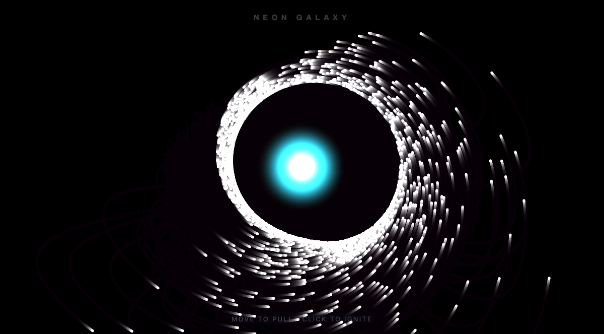 Neon particle galaxy