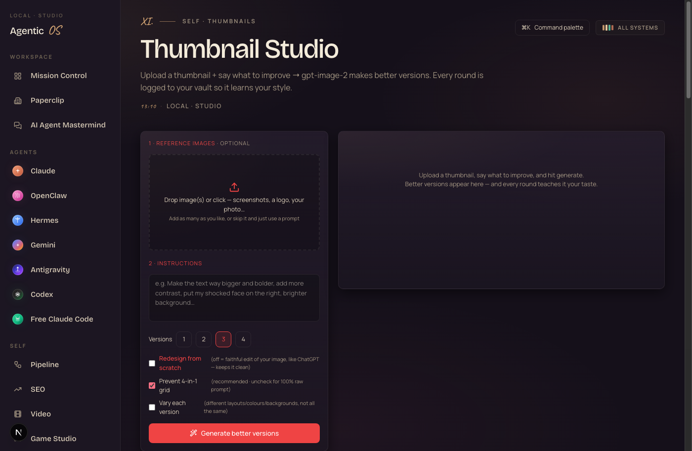 AI thumbnail studio