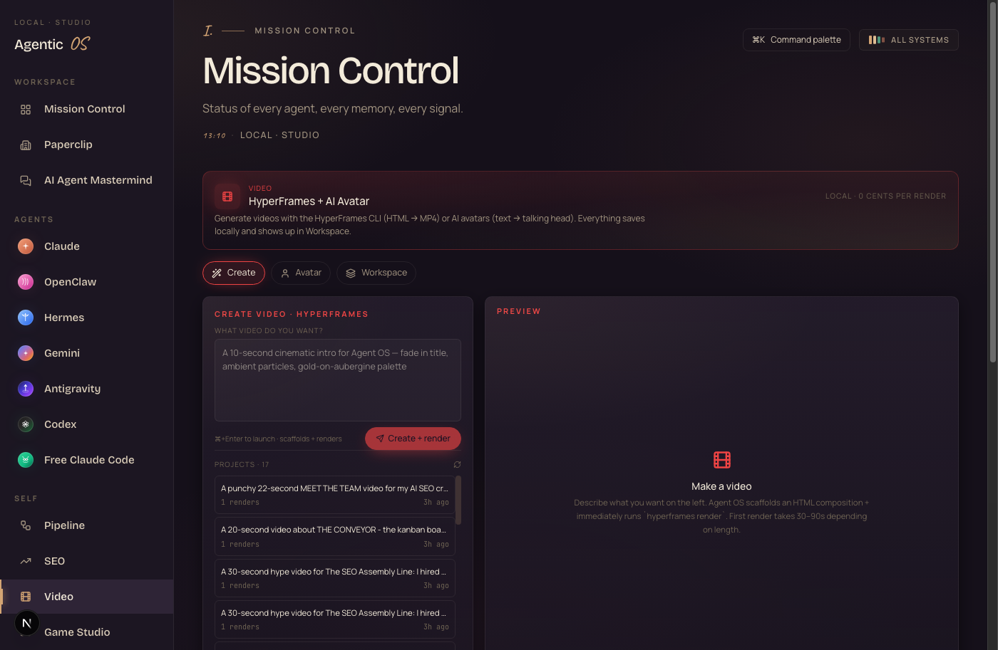 The Video studio — generate videos with AI agents and Remotion