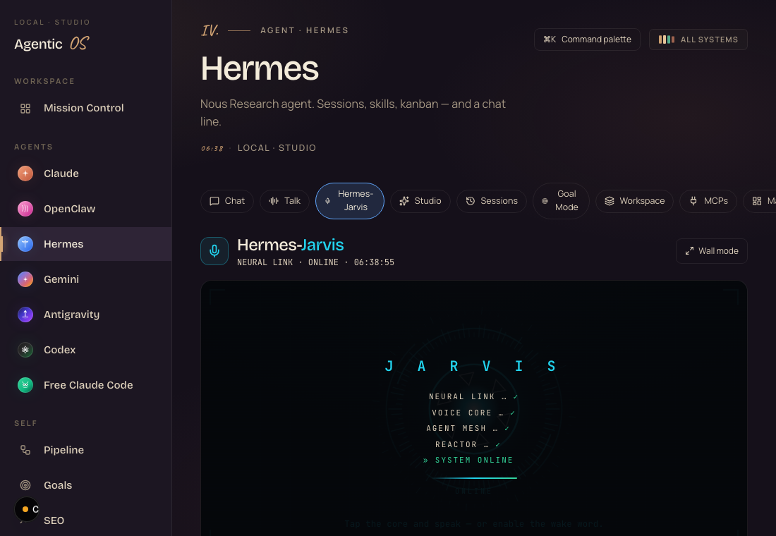 The Oracle Control System boots up like Iron Man's HUD — JARVIS ignites and the system checks tick off