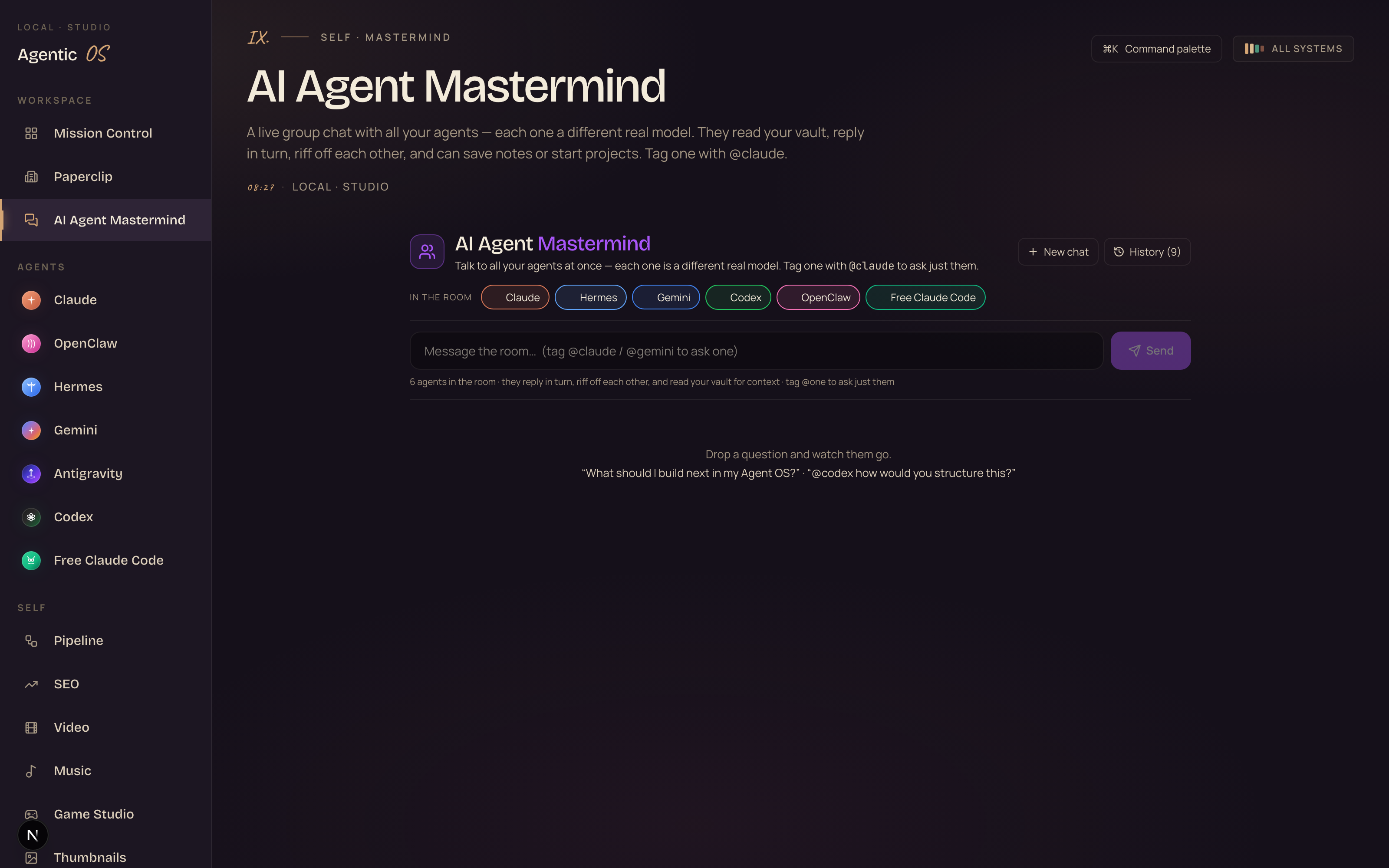 The AI Agent Mastermind room