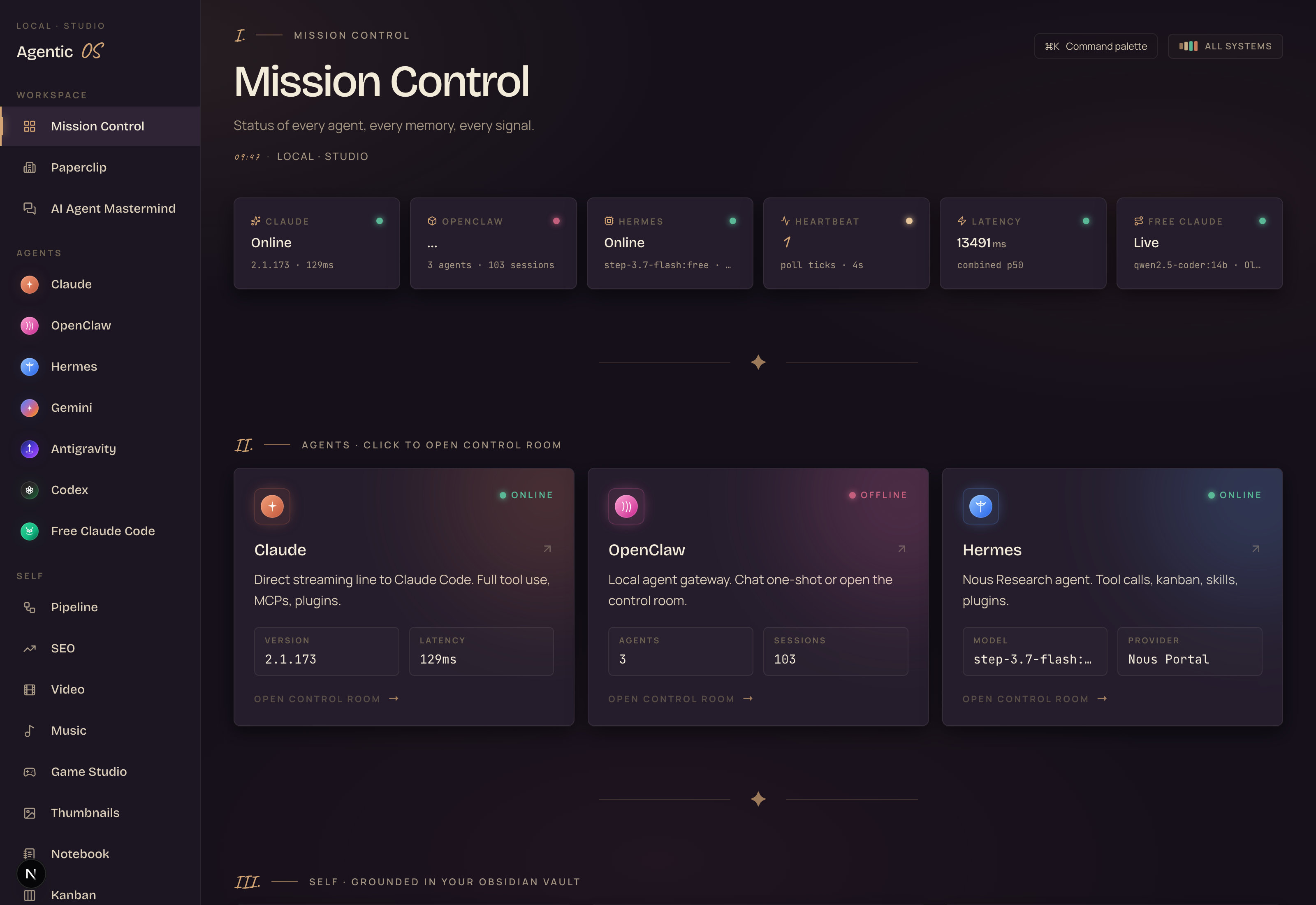 Mission Control overview