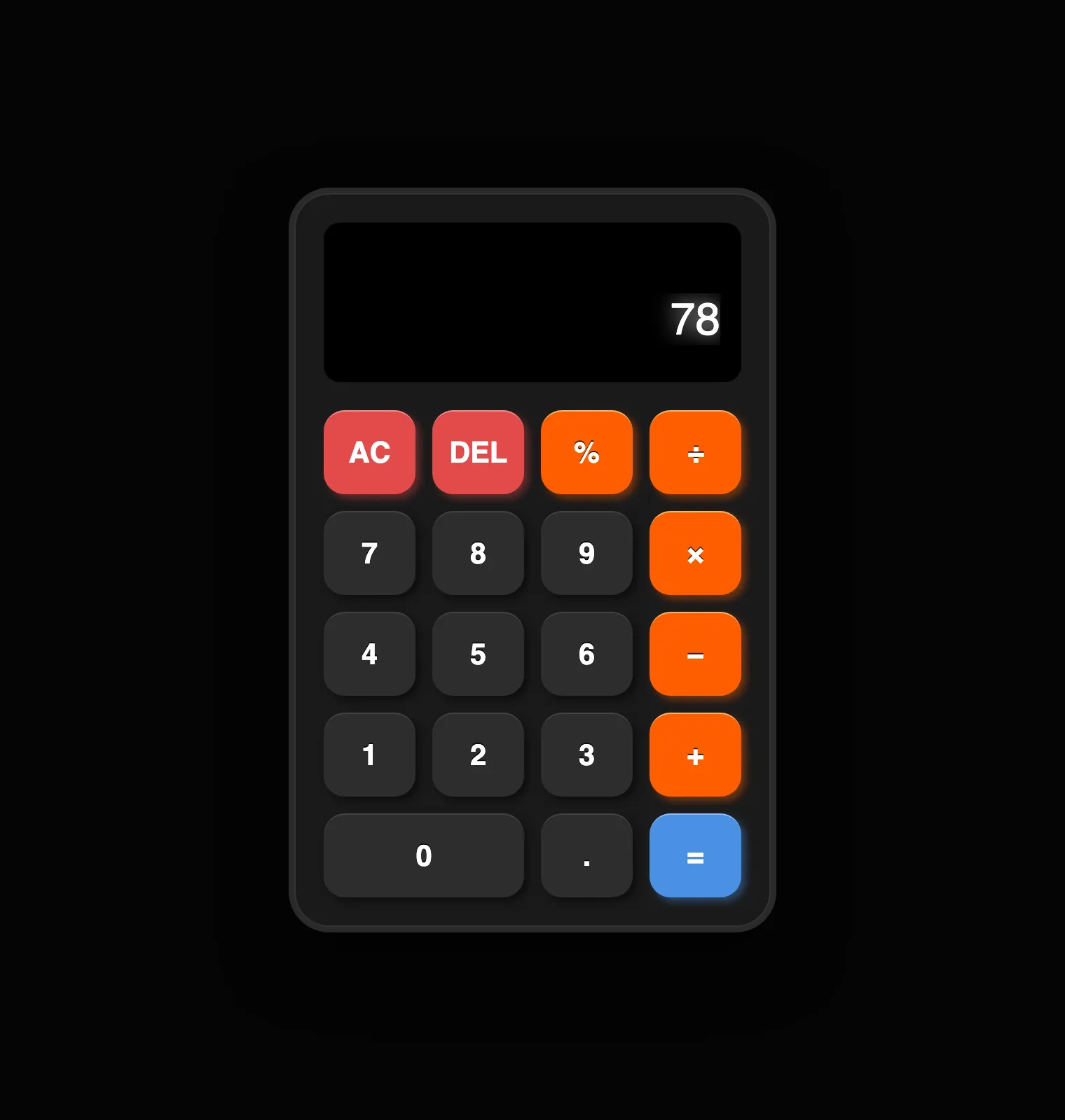 A polished glowing calculator Qwythos built