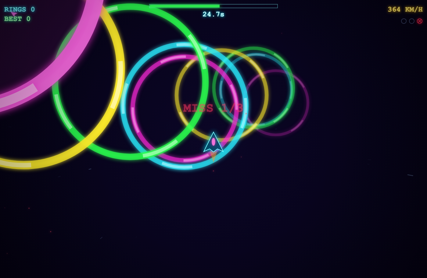 3D Ring Race — built autonomously by the Game Agent. Click to play.