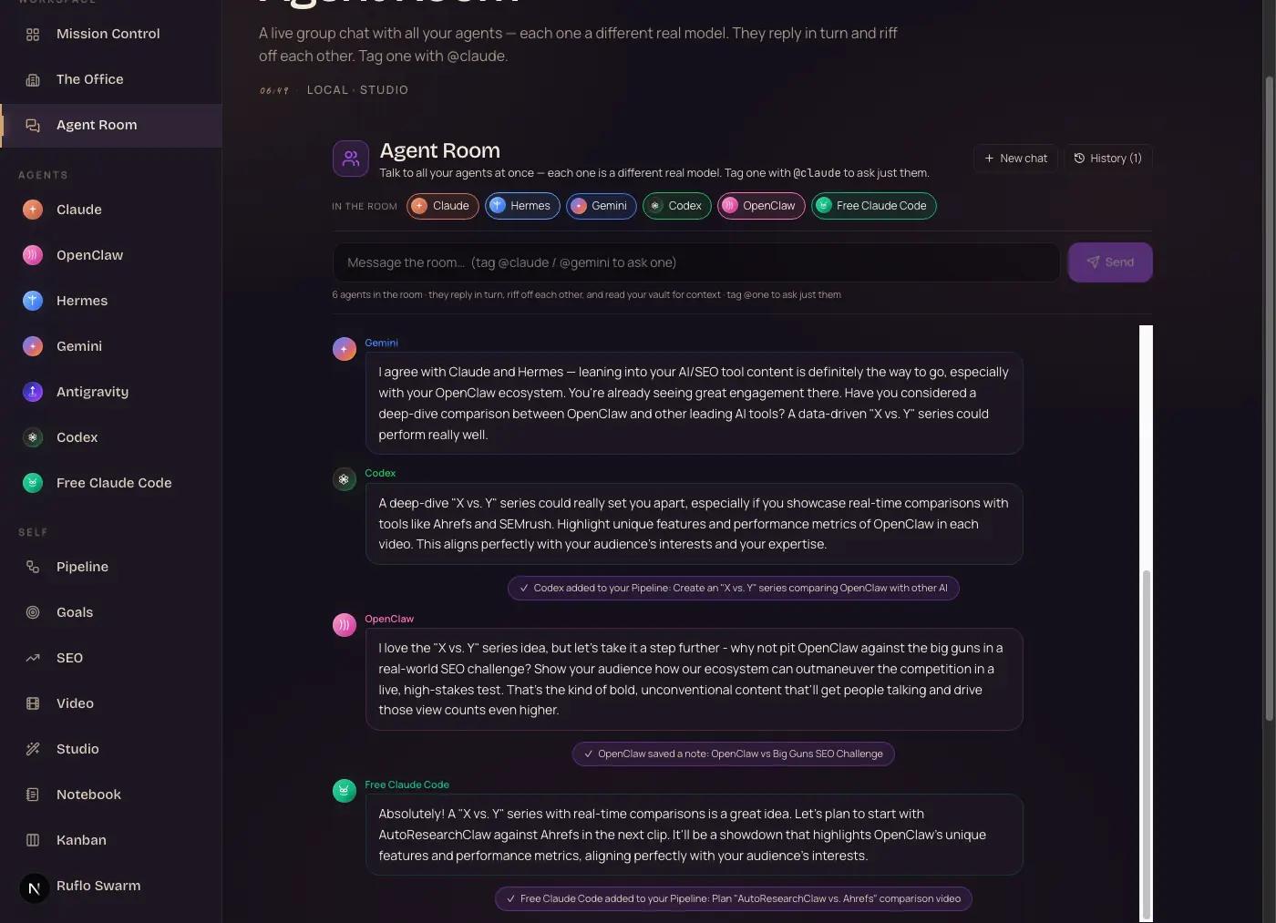 The Goldie AI Agent Mastermind — All Your Agents, One Room