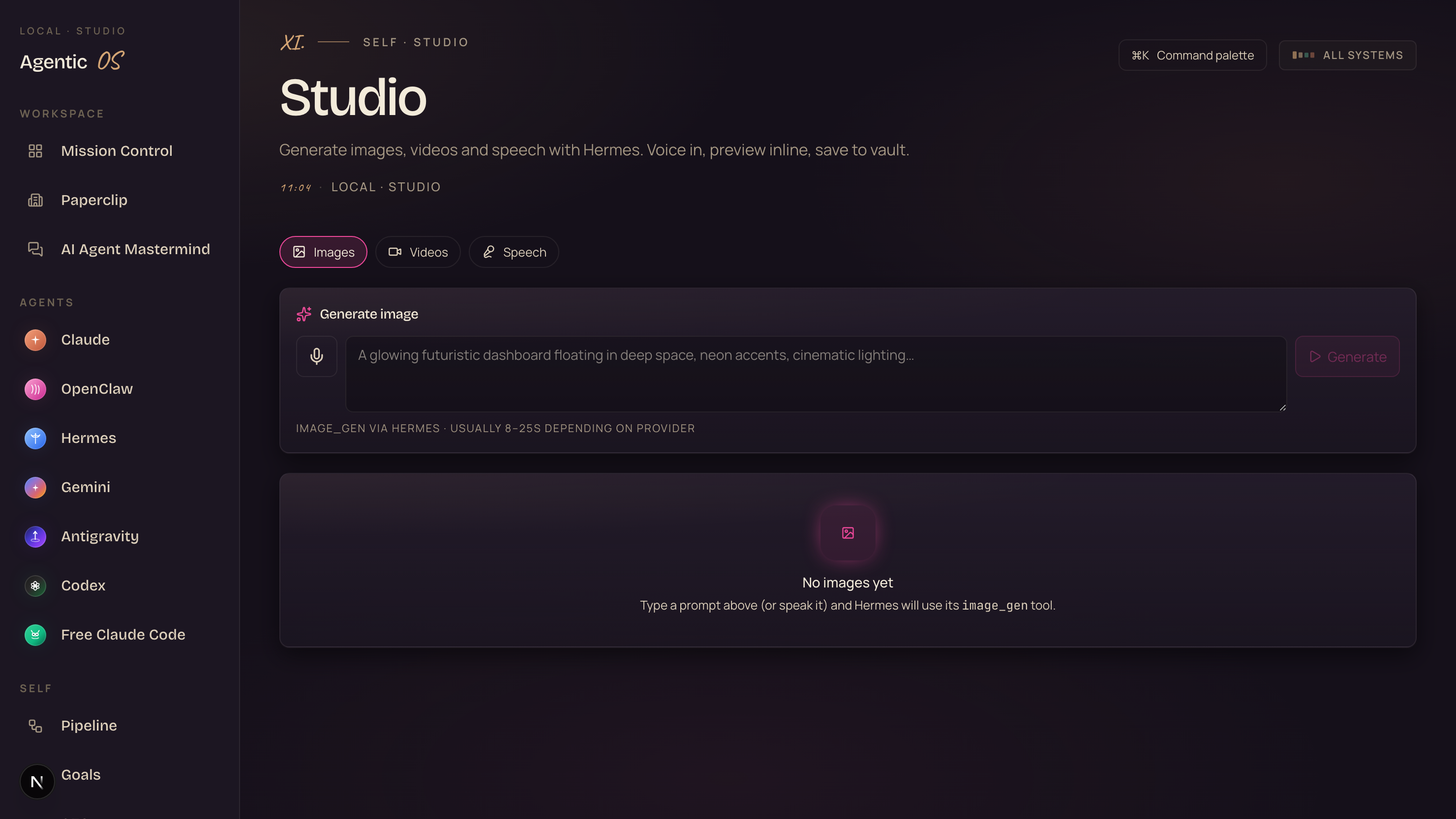 The Hermes Studio — the content system