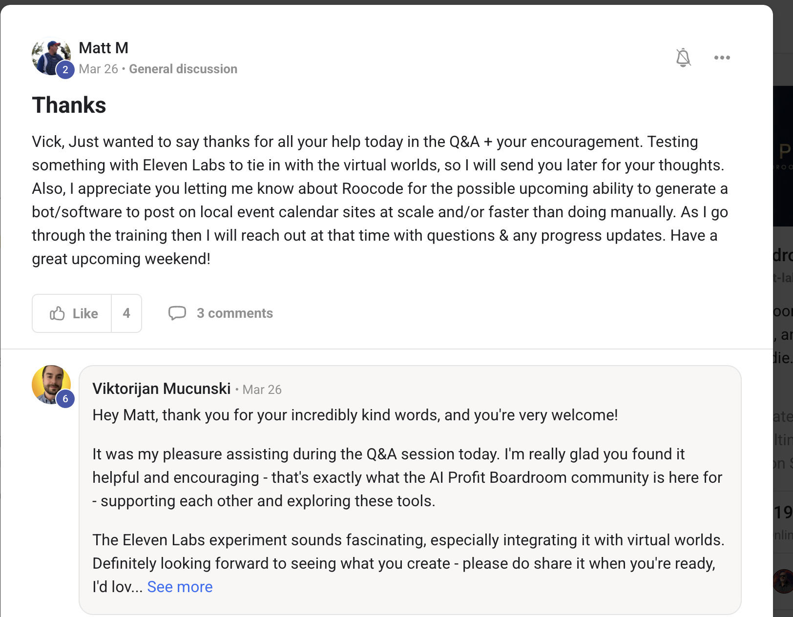 AI Profit Boardroom member testimonial #189