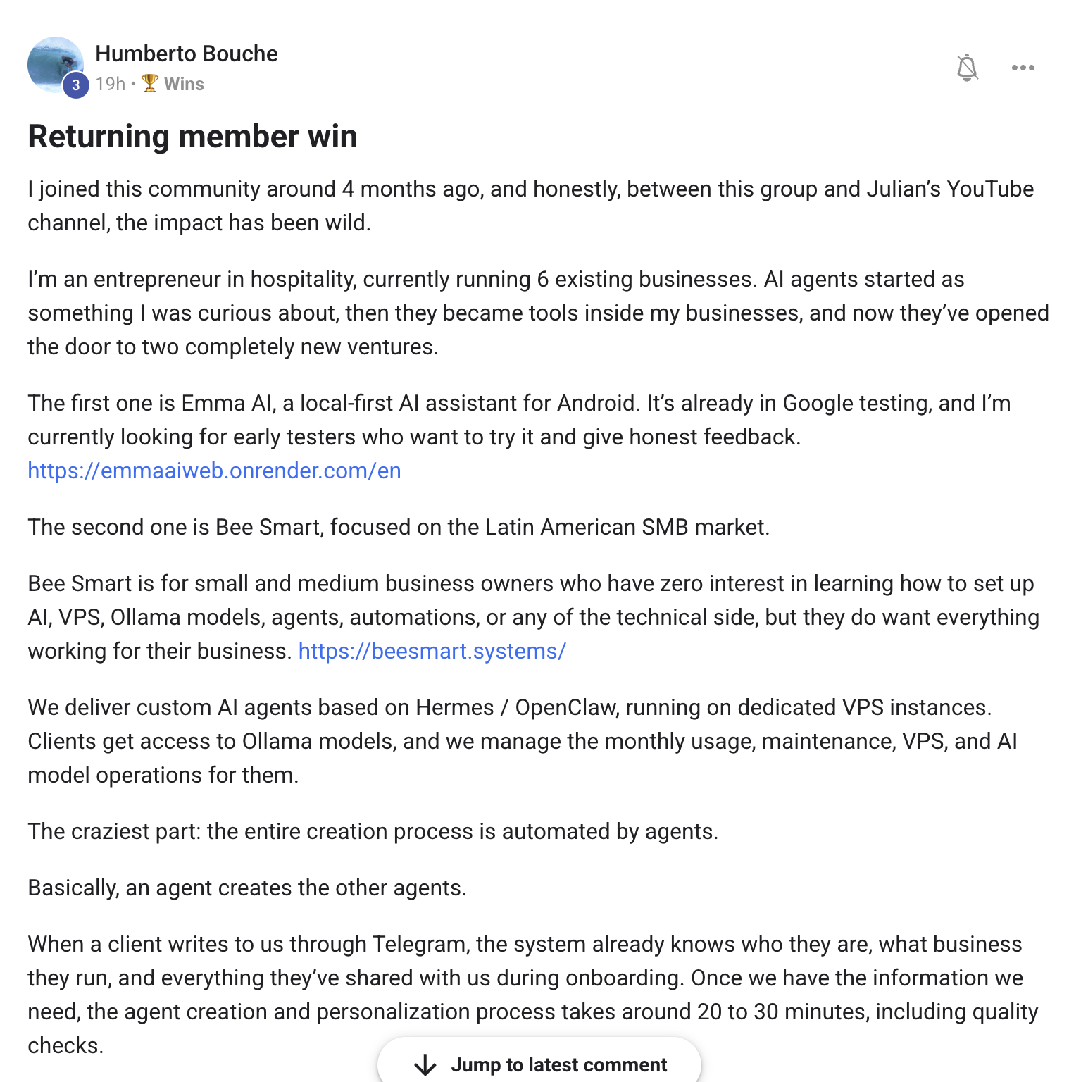 AI Profit Boardroom member testimonial #21