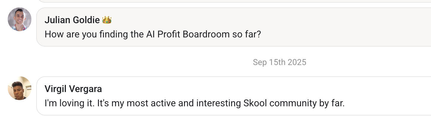 AI Profit Boardroom member testimonial #154