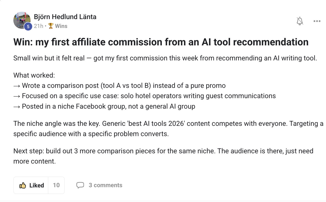 AI Profit Boardroom member testimonial #4