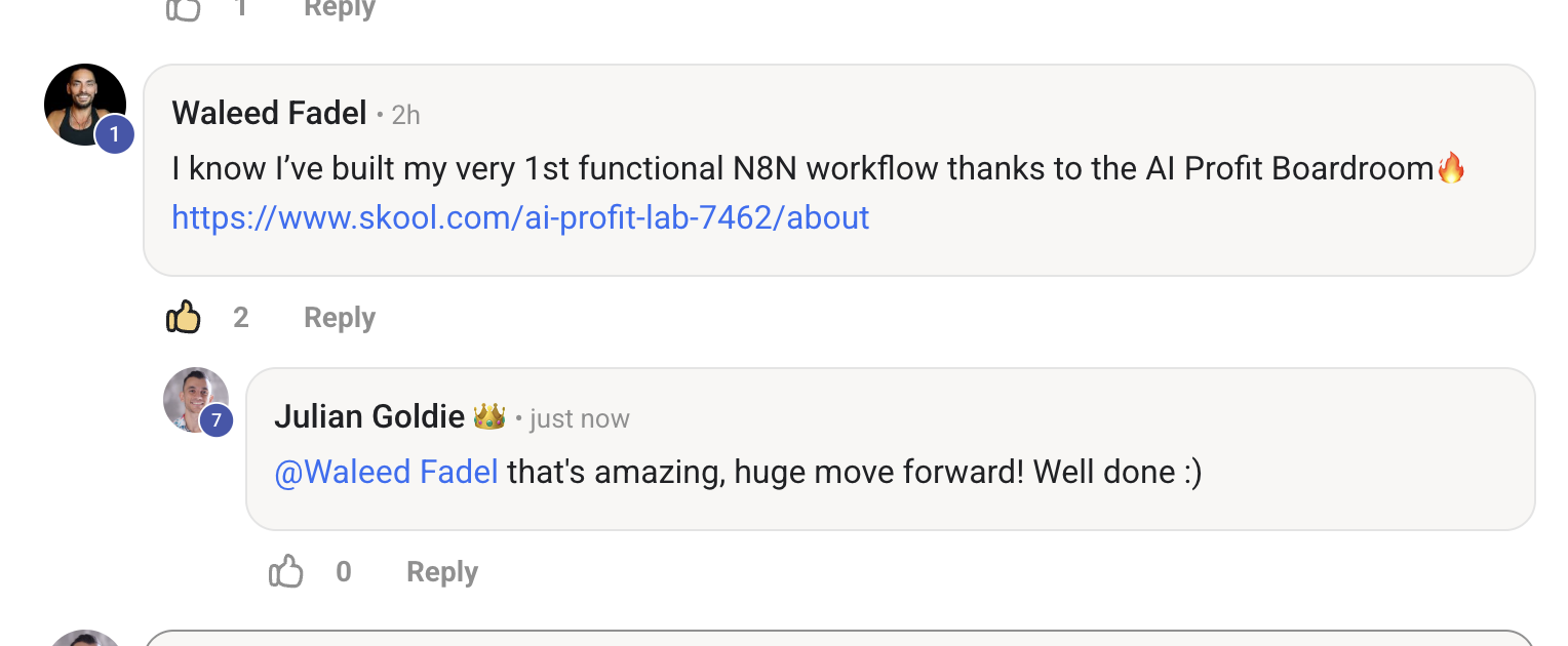 AI Profit Boardroom member testimonial #202