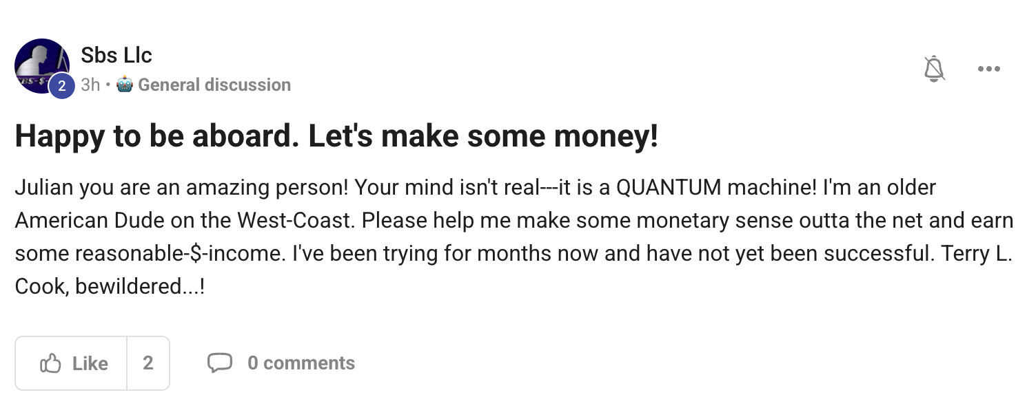 AI Profit Boardroom member testimonial #255