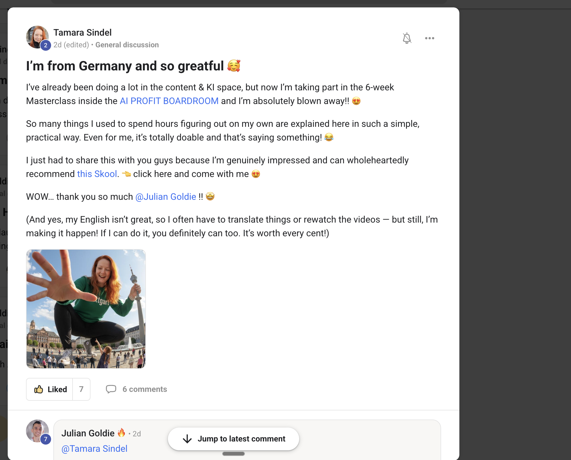 AI Profit Boardroom member testimonial #102