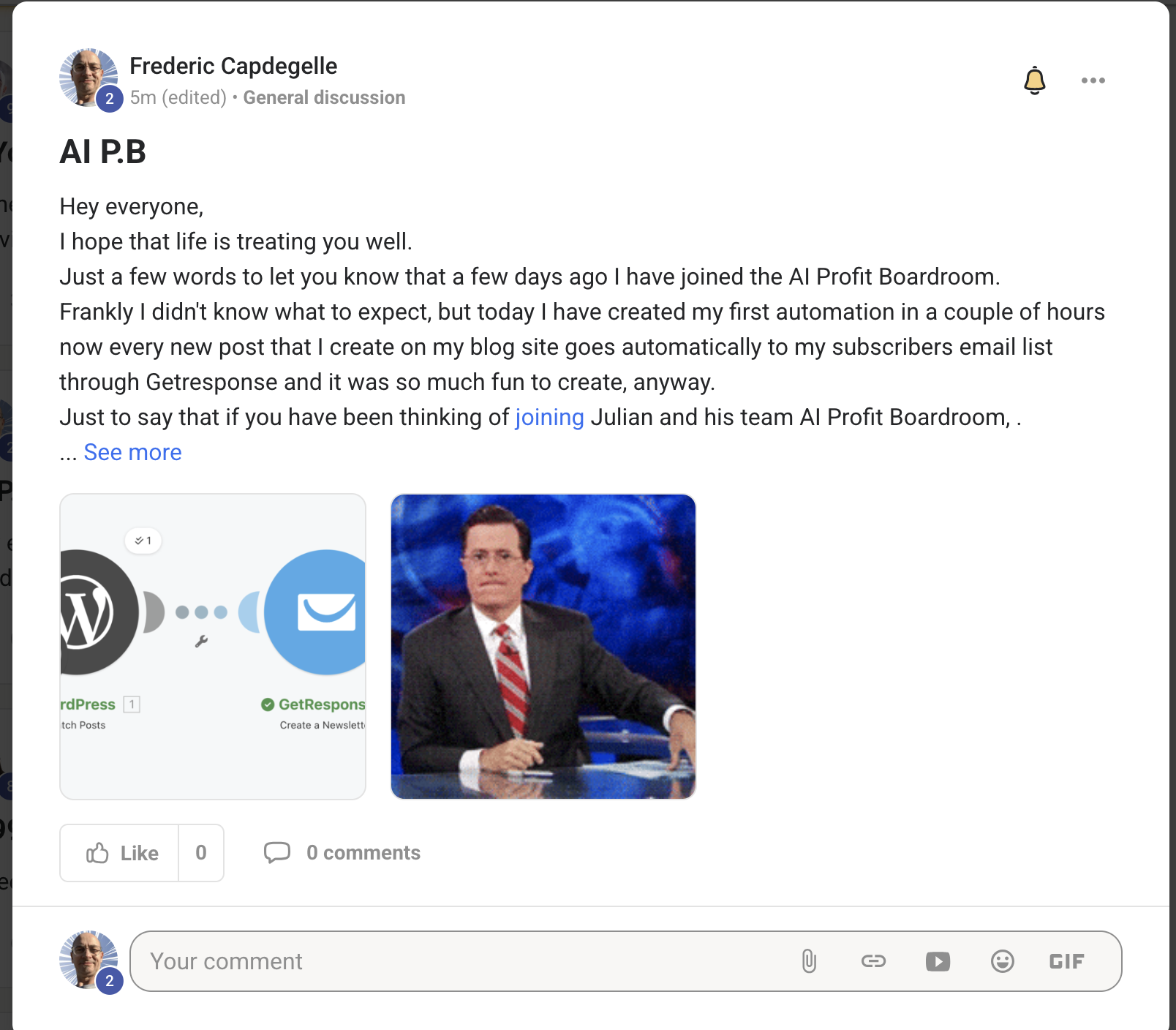 AI Profit Boardroom member testimonial #30