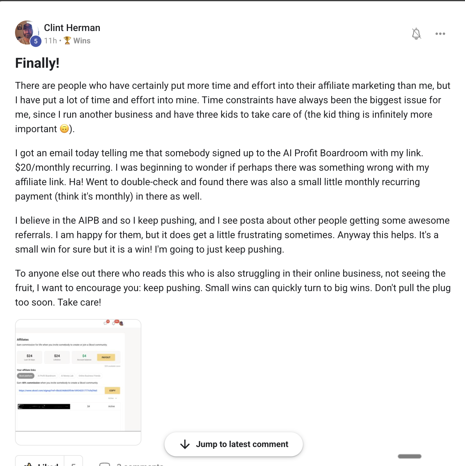 AI Profit Boardroom member testimonial #53