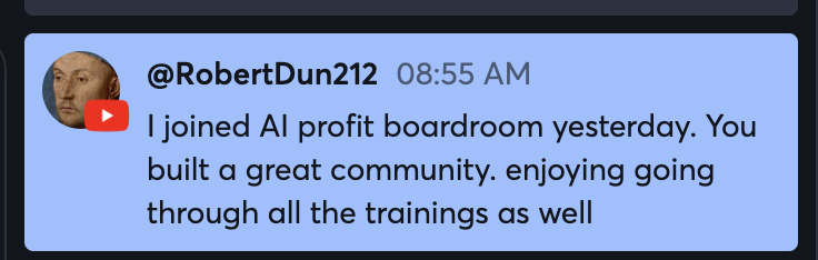 AI Profit Boardroom member testimonial #43