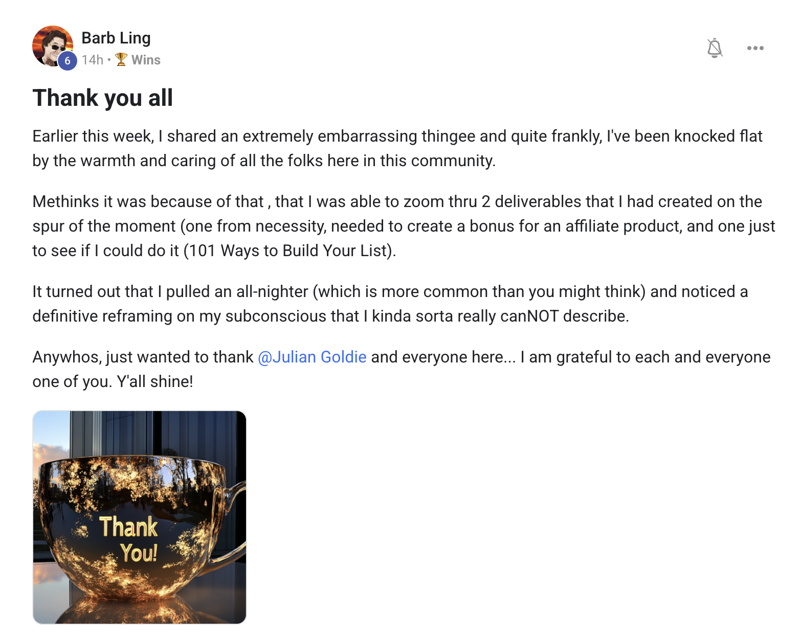AI Profit Boardroom member testimonial #76