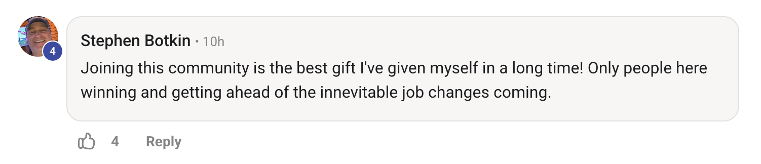 AI Profit Boardroom member testimonial #35