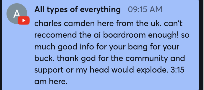 AI Profit Boardroom member testimonial #246