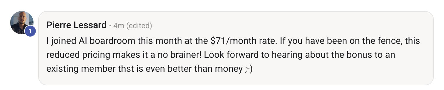 AI Profit Boardroom member testimonial #152
