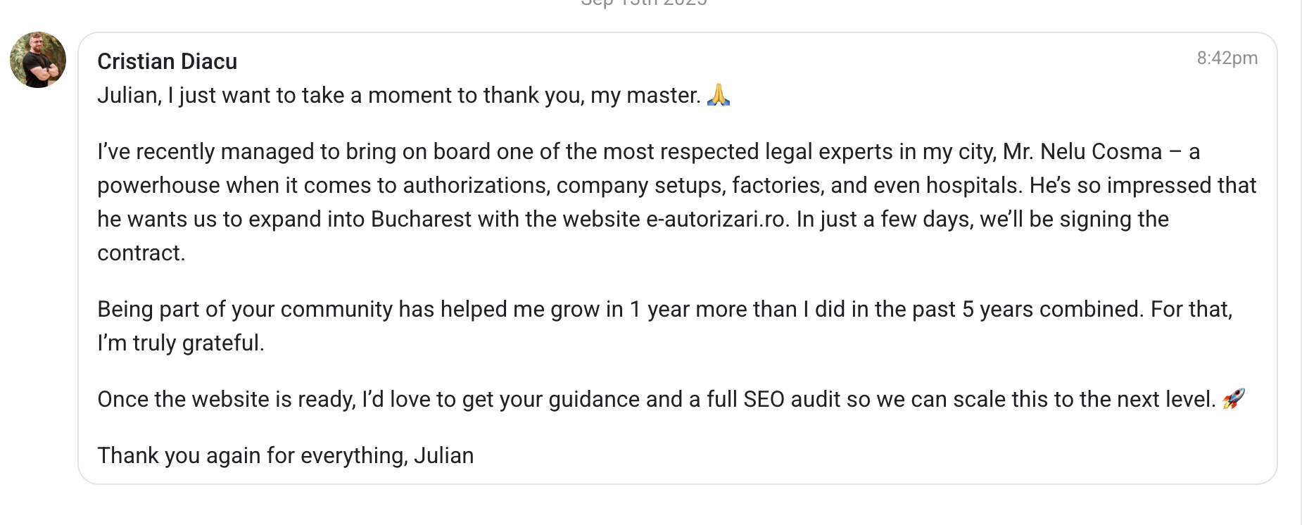 AI Profit Boardroom member testimonial #158