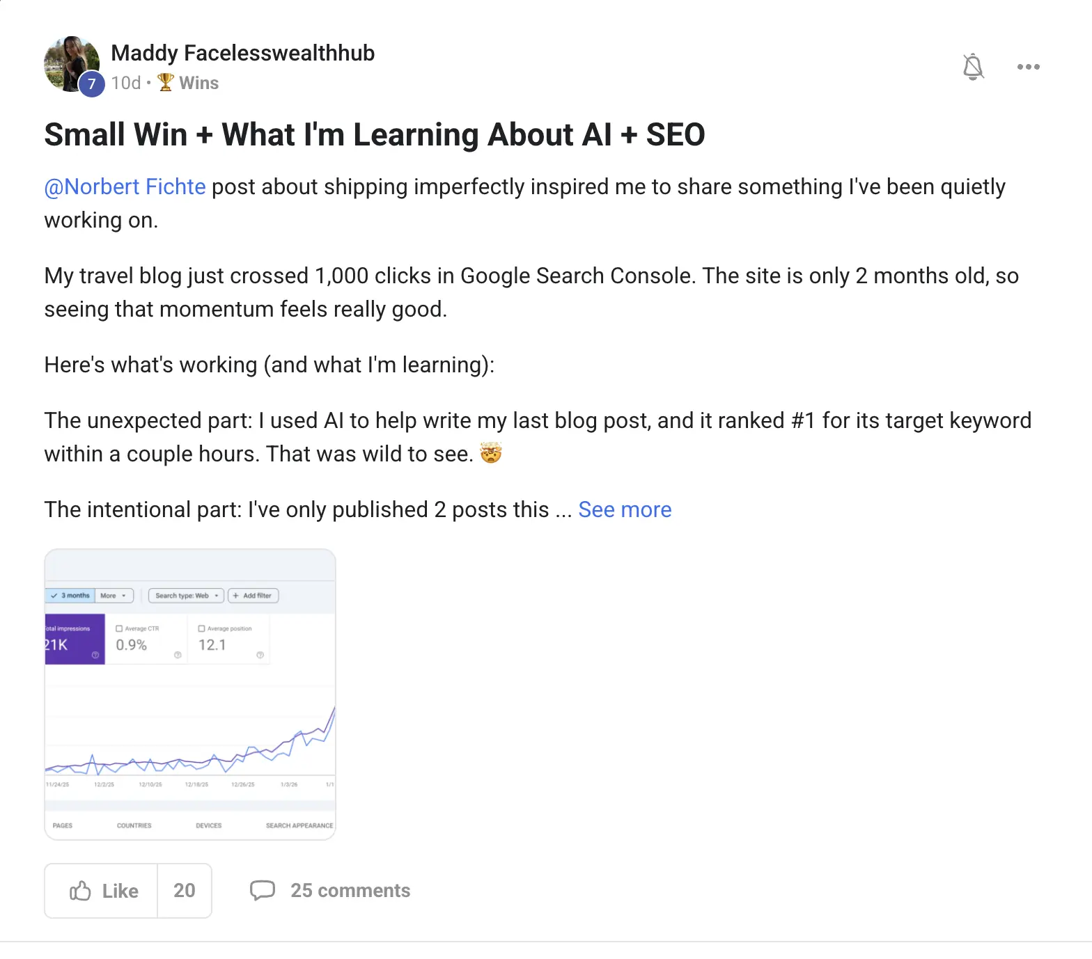 AIPB member win #102 — real screenshot