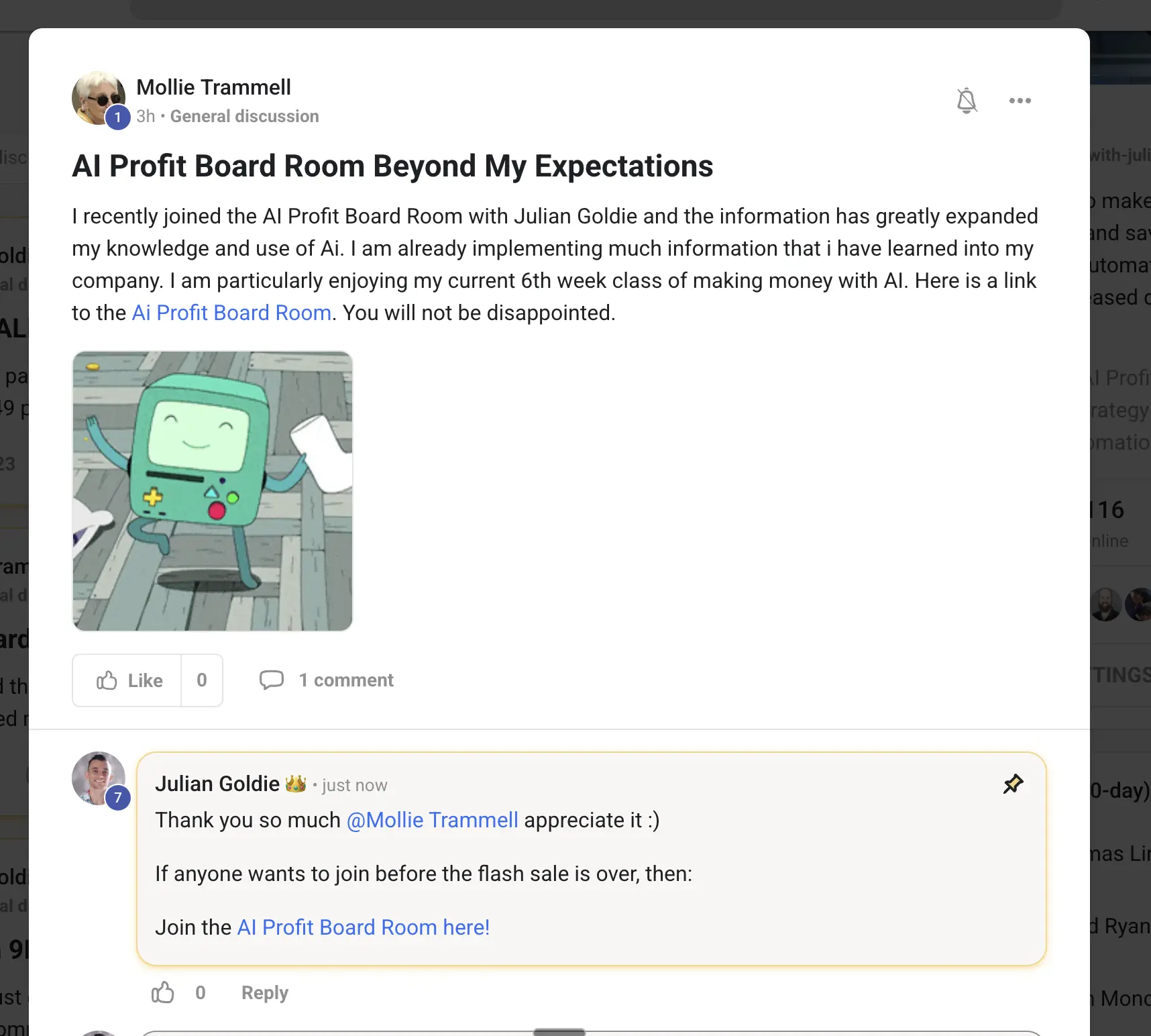 AIPB member win #18 — real screenshot
