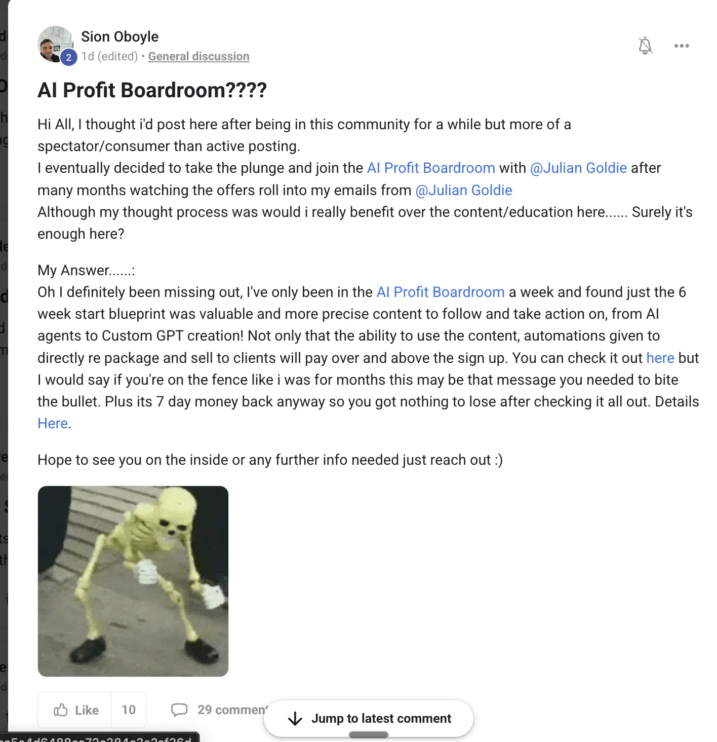 AIPB member win #22 — real screenshot