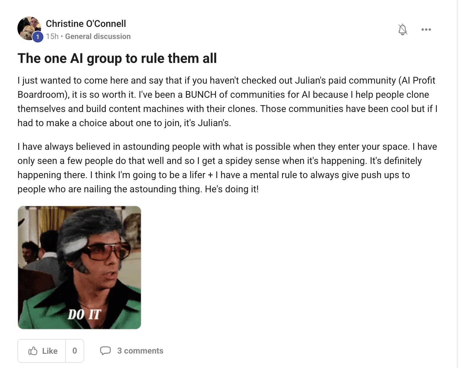 AIPB member win #32 — real screenshot