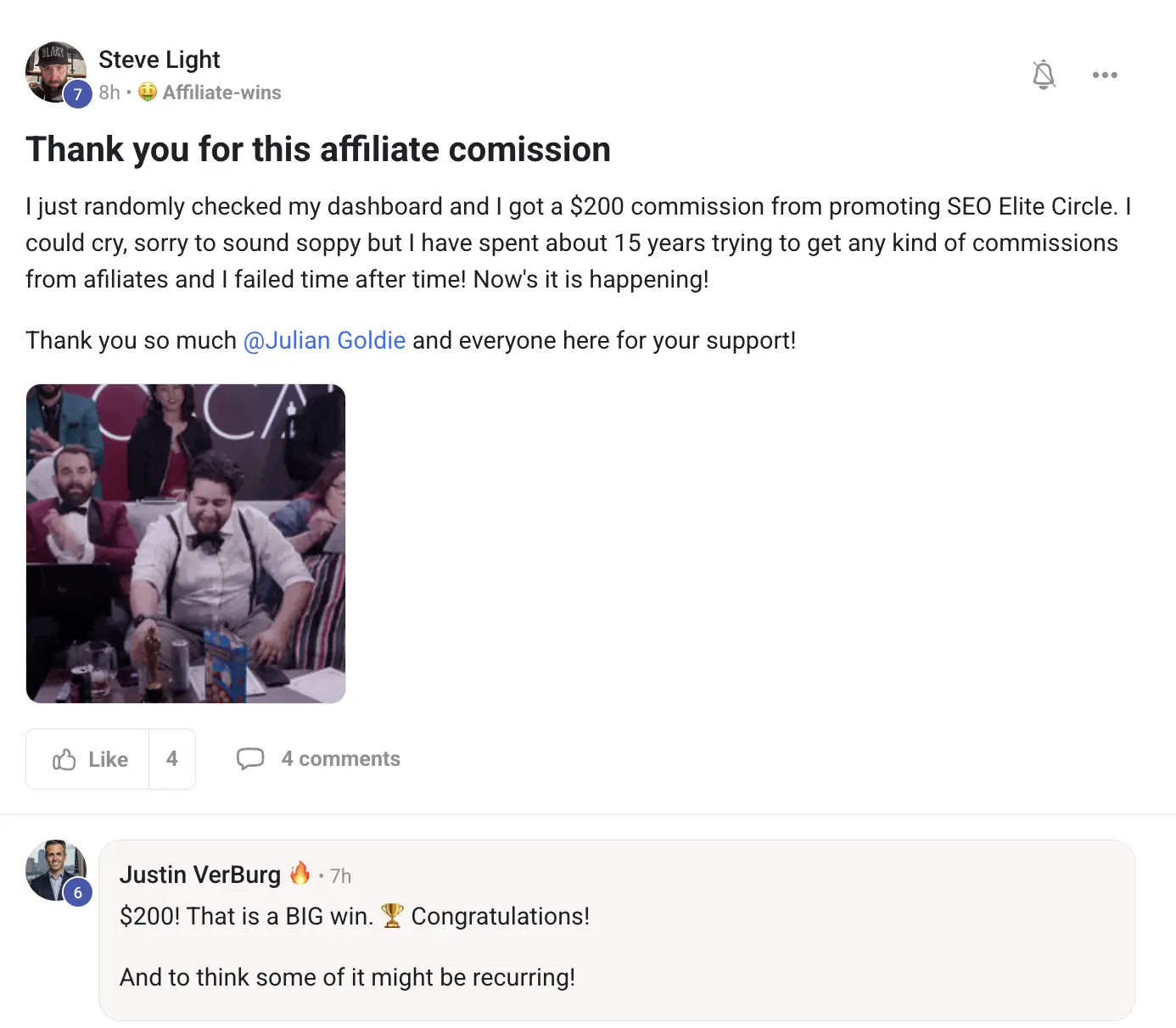 AIPB member win #46 — real screenshot