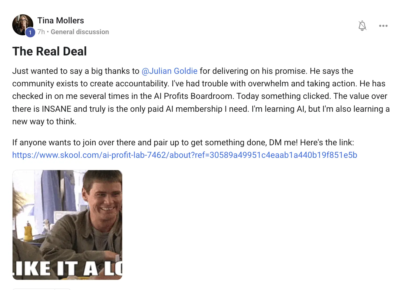 AIPB member win #48 — real screenshot