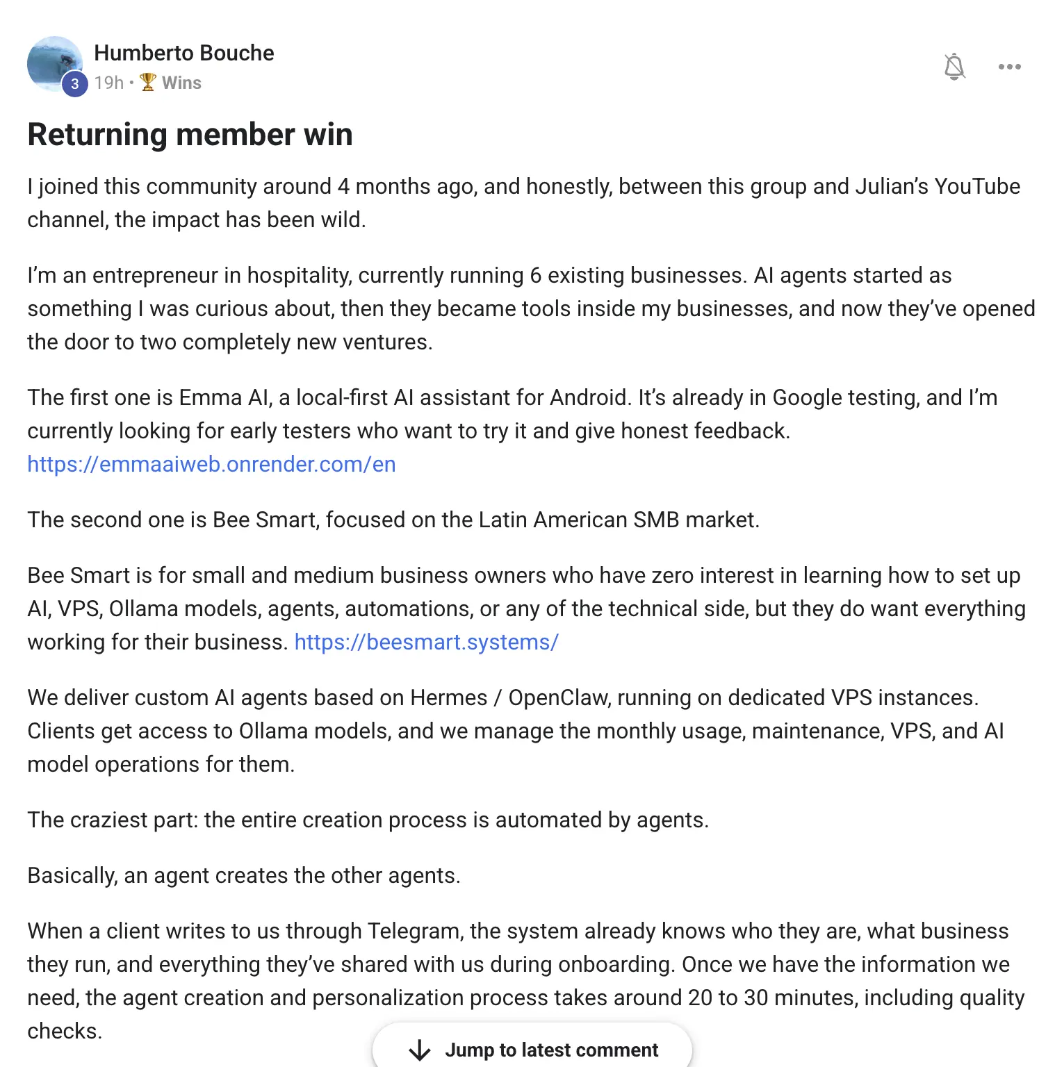 AIPB member win #54 — real screenshot