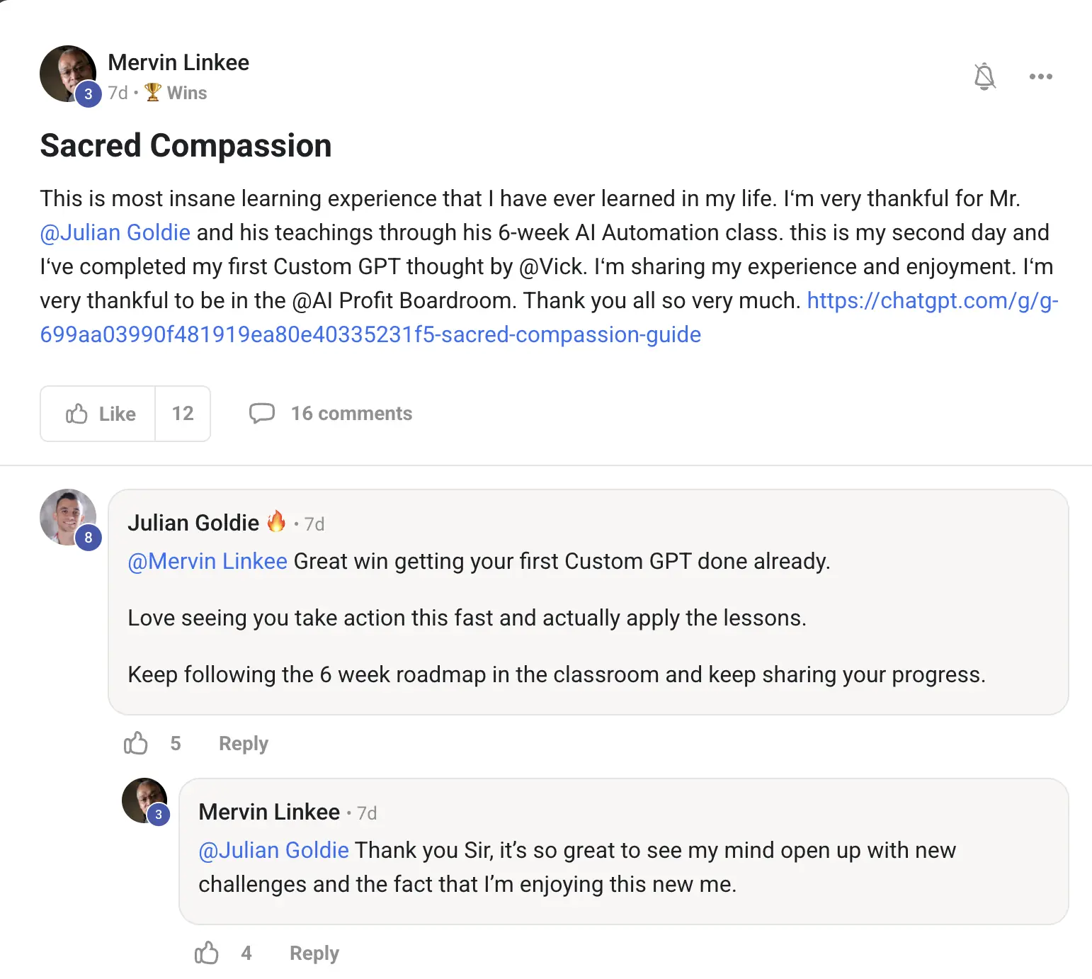 AIPB member win #83 — real screenshot